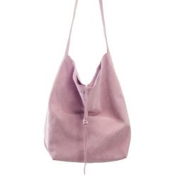 Torba shopper pudrowy róż. Czerwone shopper bag damskie Pakamera, na ramię. Za 199,00 zł.