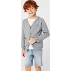 Mango Kids - Kardigan dziecięcy Nick2 104-152 cm. Szare swetry chłopięce marki Mango Kids, z bawełny. Za 69,90 zł.