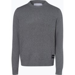 Calvin Klein Jeans - Sweter męski z dodatkiem kaszmiru, szary. Szare swetry męskie Calvin Klein Jeans, m, bez wzorów, z bawełny, bez kołnierzyka, bez kaptura. Za 449,95 zł.
