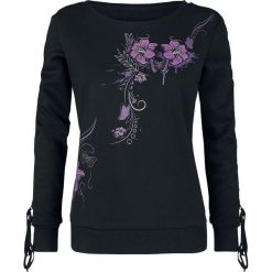 Full Volume by EMP Corded Longsleeve With Floral Print Bluza damska czarny. Czarne bluzy damskie z nadrukiem marki Full Volume by EMP, l. Za 79,90 zł.