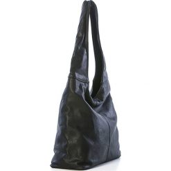Torebki klasyczne damskie: Skórzana torebka w kolorze czarnym – 34 x 30 x 14 cm