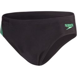Speedo Kąpielówki Męskie Placement 7cm Brief, Czarno-Zielone 38. Czarne kąpielówki męskie marki Speedo, m, z materiału, długie, do pływania. Za 125,00 zł.