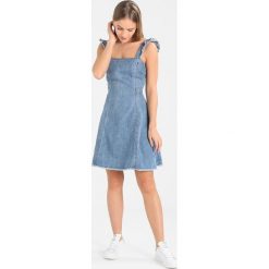 Sukienki: Only Petite ONLRICA RAW FRILL DRESS Sukienka jeansowa light blue denim