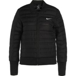 Nike Performance Kurtka do biegania black/black/metallic silver. Czarne kurtki sportowe damskie Nike Performance, l, z materiału. W wyprzedaży za 532,35 zł.