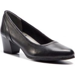 Półbuty JANA - 8-22400-22 Black 001. Czarne półbuty damskie marki Jana, bez wzorów, ze skóry ekologicznej, eleganckie, bez obcasa, na obcasie, bez zapięcia. Za 199,90 zł.