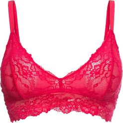 Biustonosz bustier bonprix różowy. Różowe biustonosze bonprix, w koronkowe wzory, z koronki. Za 54,99 zł.