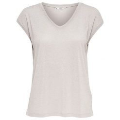 ONLY T-shirt damski Silver y S / SV Neck Lurex Top Jrs Noos Sepia Rose (rozmiar XS). Szare koszulki damskie ONLY, s, bez wzorów, z włókna, bez kołnierzyka. W wyprzedaży za 65,00 zł.