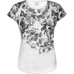 T-shirt DEHA EASY. Brązowe t-shirty damskie Deha, z nadrukiem, z bawełny, z okrągłym kołnierzem. W wyprzedaży za 90,00 zł.