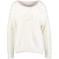 Swetry klasyczne damskie: Cream JULIETTE Sweter pristine sand