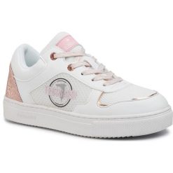 Sneakersy TRUSSARDI JEANS - 79A00473 P100. Białe półbuty damskie Trussardi Jeans, z jeansu. Za 599,00 zł.