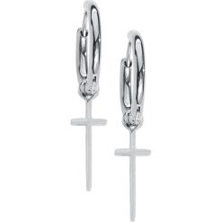Steel Highline® Little Cross Hoops Kolczyki srebrny. Szare kolczyki damskie Steel Highline®, srebrne. Za 62,90 zł.