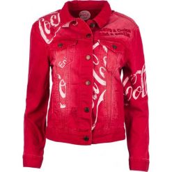 Desigual kurtka damska Coke 38 czerwony. Czerwone kurtki damskie Desigual, z napisami. W wyprzedaży za 269,00 zł.