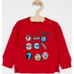 Blukids - Bluza dziecięca 74-98 cm. Czerwone bluzy chłopięce Blukids, z nadrukiem, z bawełny, bez rękawów, bez kaptura. W wyprzedaży za 49,90 zł.