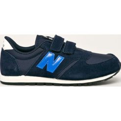New Balance - Buty dziecięce YV420SB. Niebieskie trampki chłopięce New Balance, bez wzorów, ze skóry, sportowe, bez zapięcia. W wyprzedaży za 159,90 zł.