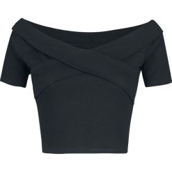 Urban Classics Ladies Off Shoulder Cross Rib Tee Koszulka damska czarny. Czarne bluzki damskie marki Urban Classics, m, z materiału, z kołnierzem typu carmen. Za 54,90 zł.