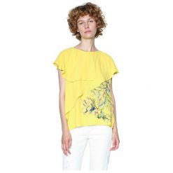 Desigual Blus Clarice 18Swbw97 8058 Bluzka (Rozmiar M). Białe bluzki damskie Desigual, m, bez wzorów, eleganckie, bez kołnierzyka. W wyprzedaży za 127,00 zł.