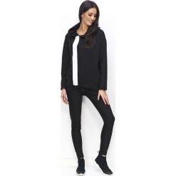 Bluzy sportowe damskie: Czarna Bluza na Suwak z Kapturem
