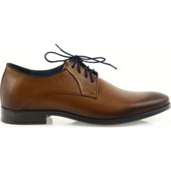 Pantofle brązowe męskie Nikopol 1644. Pomarańczowe buty wizytowe męskie Nikopol, do pracy, bez wzorów, ze skóry, eleganckie, bez zapięcia. W wyprzedaży za 239,00 zł.