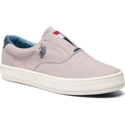 Tenisówki U.S. POLO ASSN. - Canvas GALAN4018S9/C1 Flag Grey. Szare półbuty męskie U.S. Polo Assn., bez wzorów, z gumy, eleganckie, bez zapięcia. W wyprzedaży za 209,00 zł.