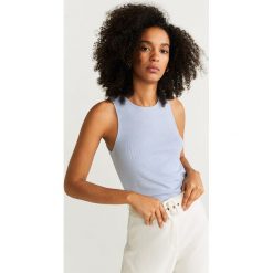 Mango - T-shirt Beka. Białe bluzki damskie Mango, s, bez wzorów, z elastanu, bez kołnierzyka. Za 69,90 zł.