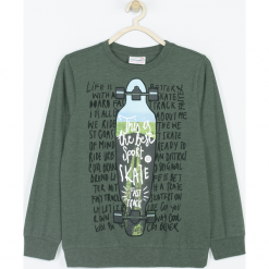 Koszulka. Brązowe t-shirty chłopięce marki SKATE FOR LIFE, z aplikacjami, z długim rękawem. Za 55,90 zł.