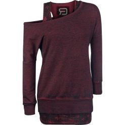 RED by EMP Cut Me Loose Bluza damska bordowy. Czerwone bluzy damskie marki RED by EMP, xl, z nadrukiem, z długim rękawem, długie, bez kaptura. Za 184,90 zł.