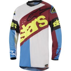 Koszulka off road ALPINESTARS MX RACER FLAGSHIP kolor biały/czerwony/niebieski, rozmiar XL. Czerwone koszulki męskie ALPINESTARS MX, xl, bez wzorów, z mikrofibry, bez kołnierzyka, bez rękawów. W wyprzedaży za 99,00 zł.