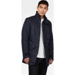 G-Star Raw - Płaszcz. Niebieskie płaszcze męskie G-Star RAW, s, bez wzorów, z bawełny, retro, bez kaptura. Za 1059,00 zł.