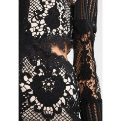 Sukienki hiszpanki: Missguided HIGH NECK CONTRAST LACE CUT OUT WAIST BODYCON Sukienka koktajlowa black