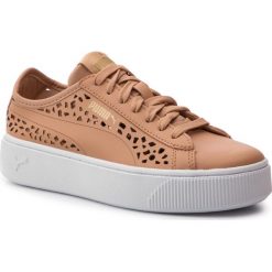 Sneakersy PUMA - Vikky Stacked Laser Cut 369378 03 Toast/Toast. Pomarańczowe półbuty damskie Puma, ze skóry. Za 299,99 zł.