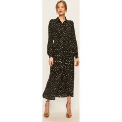 Vero Moda - Sukienka. Sukienki damskie Vero Moda, na co dzień, s, w paski, z poliesteru, bez kołnierzyka, z długim rękawem, długie, midi, proste. W wyprzedaży za 199,90 zł.