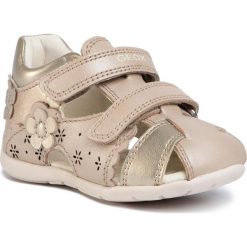 Sandały GEOX - B Kaytan G. A B0251A 044AJ C0871 Beige/Gold. Brązowe sandały dziewczęce Geox, ze skóry ekologicznej, bez zapięcia. Za 239,00 zł.
