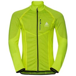 Bejsbolówki męskie: Odlo Bluza męska Midlayer full zip VELOCITY zielona r. L (612302)