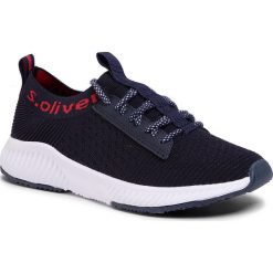 Sneakersy S.OLIVER - 5-23639-34 Navy 805. Niebieskie półbuty damskie S.Oliver, na co dzień, bez wzorów, z tworzywa sztucznego, bez obcasa, na płaskiej podeszwie, bez zapięcia. Za 239,00 zł.