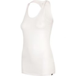 Top damski TSD001 - biały. Białe bluzki damskie 4f, bez wzorów, bez kołnierzyka. Za 29,99 zł.