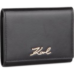 Duży Portfel Damski KARL LAGERFELD - 86KW3211 Black/Gold. Czarne portfele damskie KARL LAGERFELD, bez wzorów, ze skóry. Za 489,00 zł.