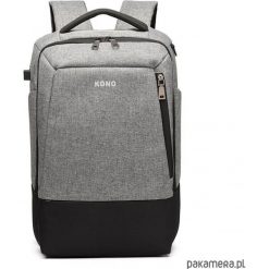 Plecak na laptopa męski vintage szary KANO. Szare plecaki męskie marki Pakamera, bez wzorów, z materiału, vintage. Za 299,00 zł.