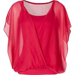 Bluzki damskie: Bluzka shirtowa bonprix ciemnoróżowy