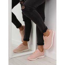 Buty sportowe z ćwiekami różowe BK-85 PINK. Różowe buty sportowe damskie obuwie damskie, z tkaniny. Za 80,48 zł.