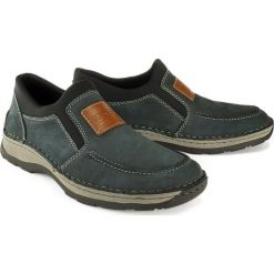 RIEKER 05352-14 blue, półbuty męskie. Niebieskie półbuty męskie Rieker, bez wzorów, bez zapięcia. Za 289,90 zł.