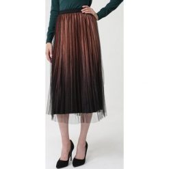 Brązowa Spódnica Ashgrove. Pomarańczowe spódniczki damskie Born2be, na imprezę, s, bez wzorów, z weluru, midi. Za 109,99 zł.