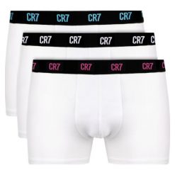 Komplet 3 par bokserek Cristiano Ronaldo CR7 Basic Unk 3Pack 8100-49-655. Białe bokserki męskie Cristiano Ronaldo CR7, bez wzorów, z elastanu. W wyprzedaży za 79,00 zł.