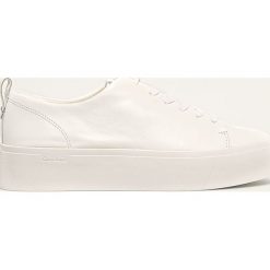 Calvin Klein - Buty skórzane. Czarne buty sportowe damskie Calvin Klein, bez wzorów, ze skóry, sportowe. Za 559,90 zł.