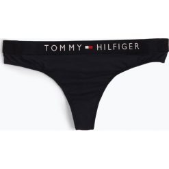 Tommy Hilfiger - Stringi damskie, niebieski. Niebieskie stringi damskie TOMMY HILFIGER, s, bez wzorów, z dżerseju. Za 69,95 zł.