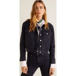 Mango - Kurtka jeansowa Cropped. Szare kurtki damskie Mango, s, bez wzorów, z bawełny, krótkie. Za 139,90 zł.