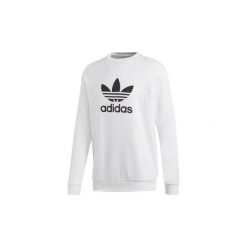 Polary adidas Bluza z zaokrąglonym dekoltem Trefoil Warm-Up. Białe bluzy męskie Adidas, xl, bez wzorów, bez kołnierzyka, bez rękawów, bez kaptura. Za 160,30 zł.
