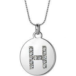 Naszyjniki damskie: Naszyjnik „Letter ‚H’ Medallion” z zawieszką – dł. 43 cm