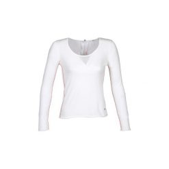 T-shirty z długim rękawem TBS MABPUL. Białe t-shirty damskie TBS, bez wzorów, bez kołnierzyka. W wyprzedaży za 279,20 zł.