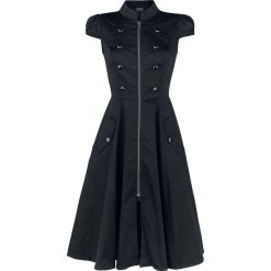 H&R London Black Ursula Dress Sukienka czarny. Czarne sukienki z falbanami H&R London, xl, ze stójką. Za 244,90 zł.