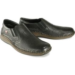 RIEKER 05297-00 black, półbuty męskie. Czarne półbuty męskie Rieker, bez wzorów, bez zapięcia. Za 289,90 zł.